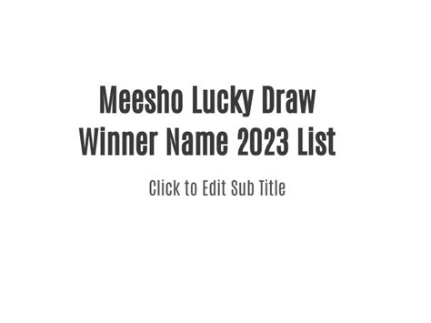 meesho winner list 2023